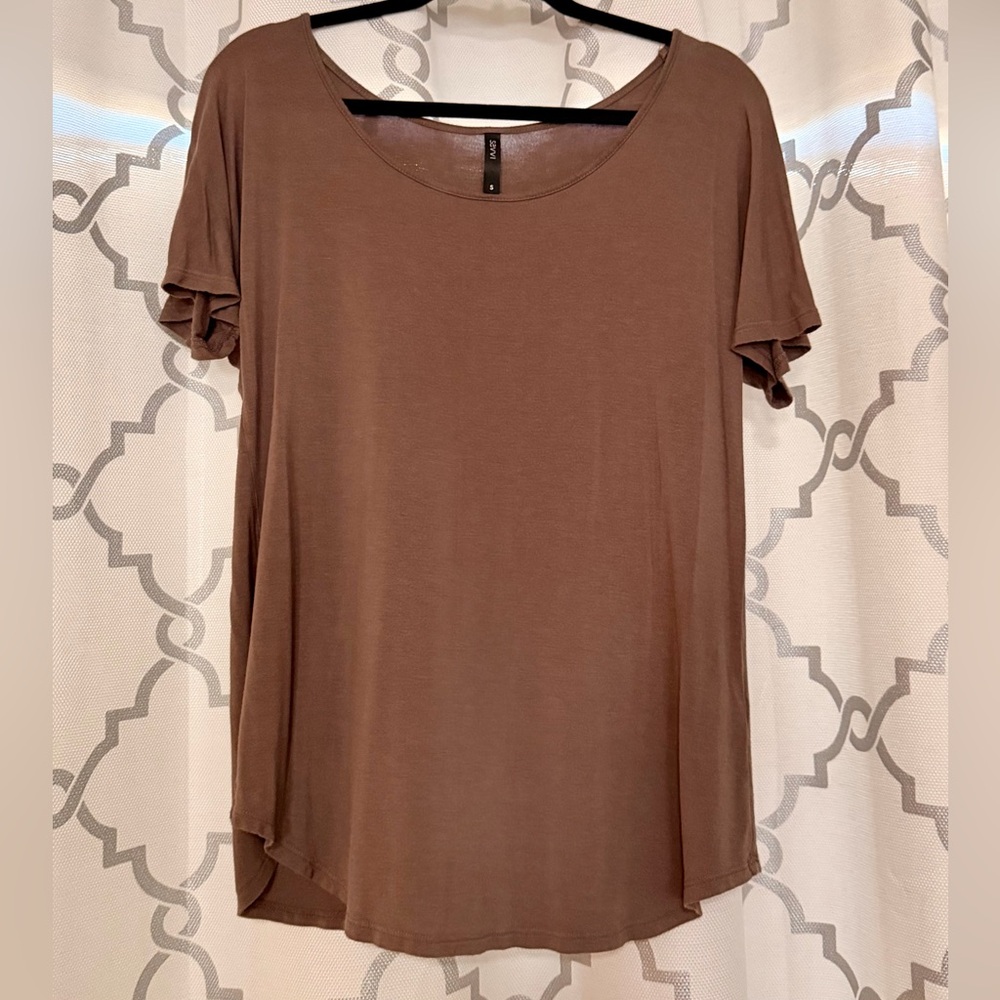 🤎 SAVVI Casual Short Sleeve Top
